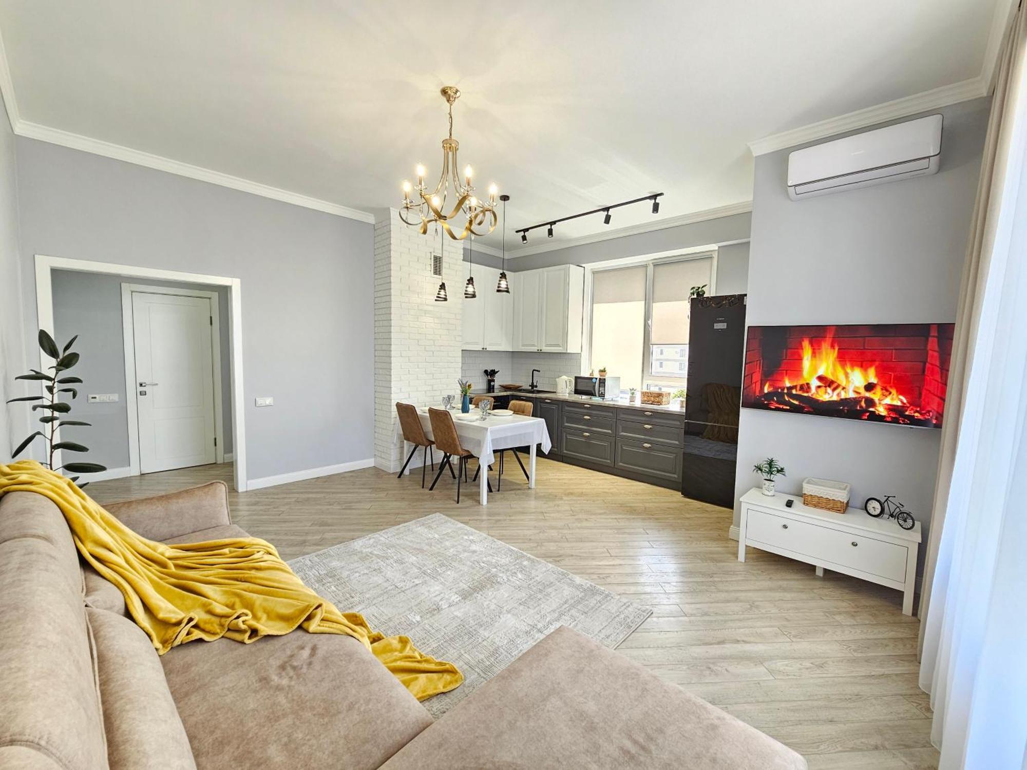 3 Room Gagarin Park Residential Complex Near Mega Shopping Mall Almaty Ngoại thất bức ảnh